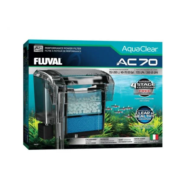 Fluval AquaClear AC70 Filtro de Mochila 5 Estágios