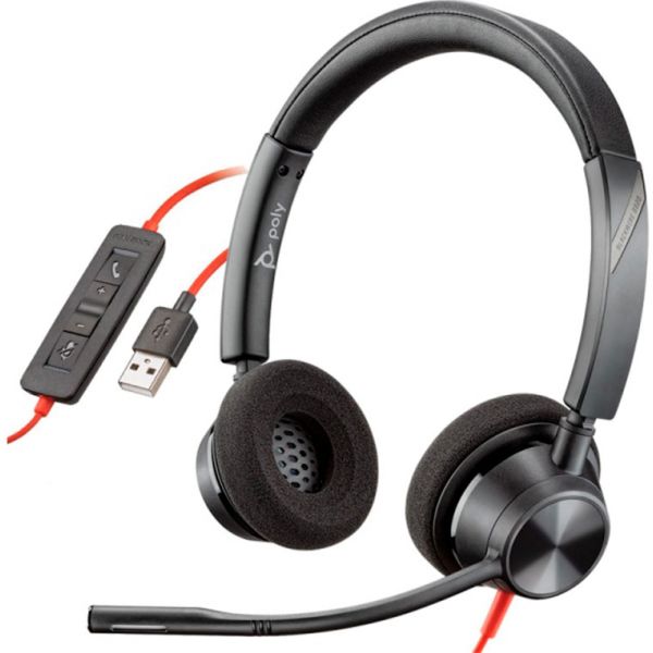 Plantronics Auricular Blackwire 3320 Diadema Binaural Cabo Usb-a