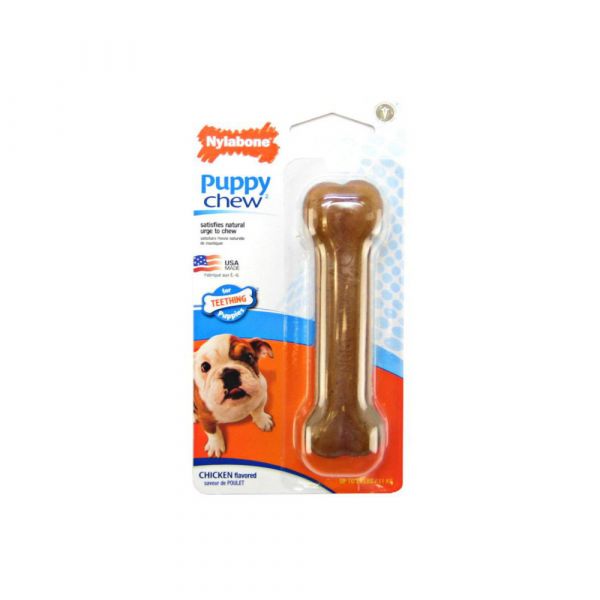 Nylabone Brinquedo Cão Puppy Osso Chicken M até 16Kg