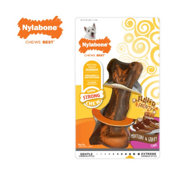Nylabone Brinquedo Cão Strong Chew Beef & Gravy S até 11Kg