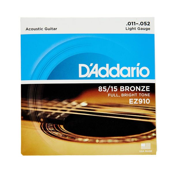 D'Addario Conjunto Cordas EZ910 85/15 Great American Bronze Light 11-52