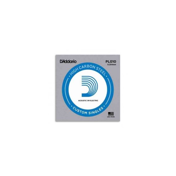 Corda D'Addario PL010 para Guitarra Elétrica ou Acústica Aço