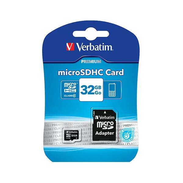 Verbatim 32GB Micro SDHC Class 10 + Adaptador - 44083