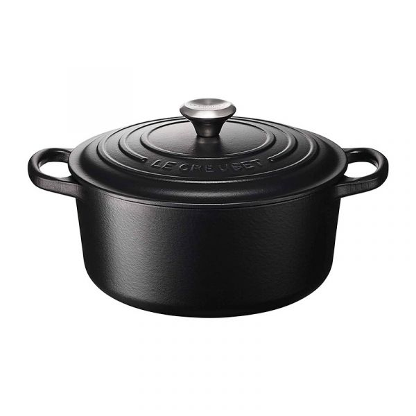 Le Creuset Tacho Cocotte Redondo 22cm Preto Fosco - Evolution - LC21177220000430