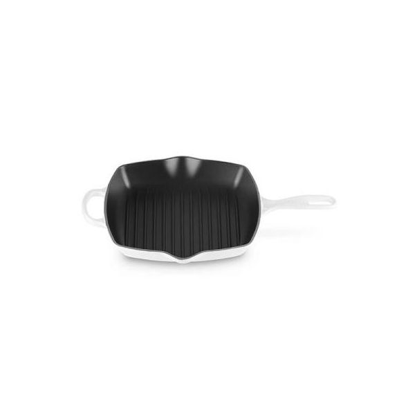 Le Creuset Skillet Signature Quadrada Grill Ferro Fundido 26cm Branco