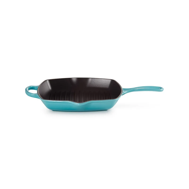 LE CREUSET - Skillet Signature Quadrada Grill Caribe 26 20183261700422