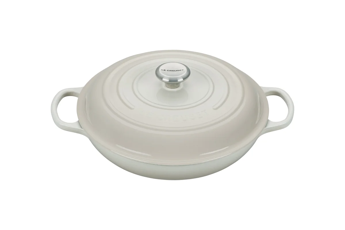 LE CREUSET - Caçarola Baixa 30cm/3.5L Ferro Fundido Signature Merengue 211803