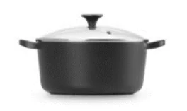 LE CREUSET - Caçarola Red. c/ Tampa Cristal 22 Preto Matte 27001220000461