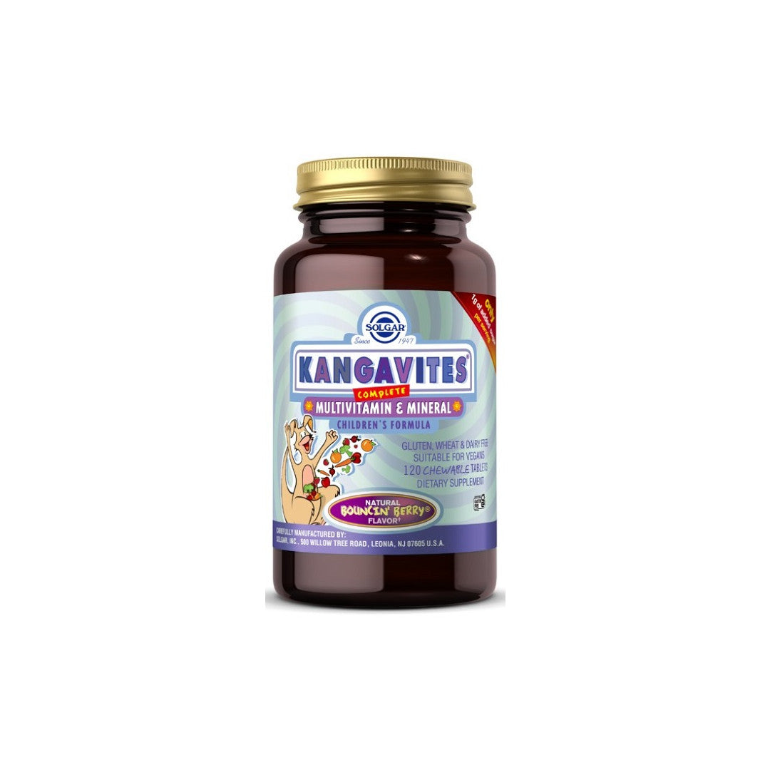 Kangavites Multivitamin & Mineral 120 Chewable Tablets - Bouncin Berry Flavor