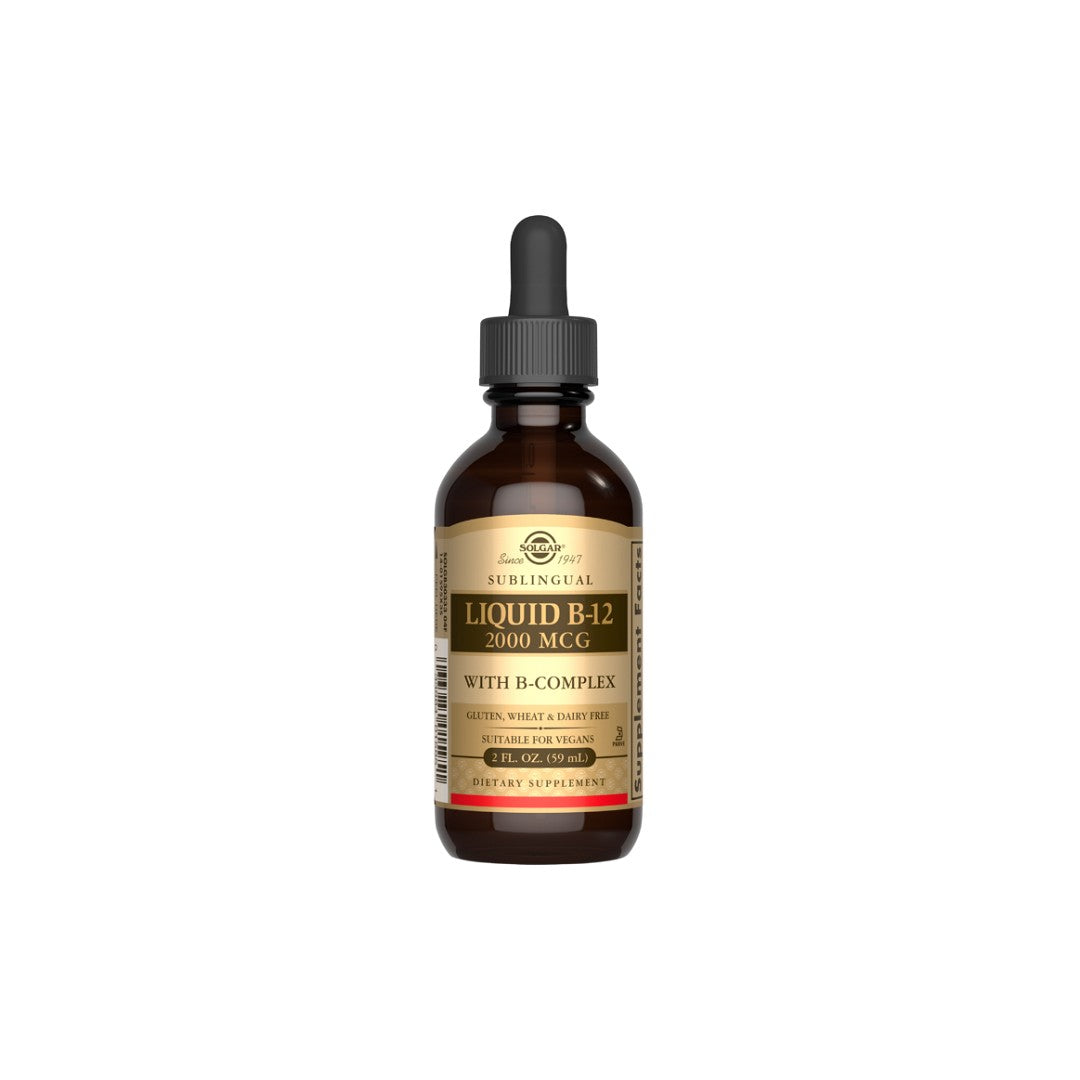 Vitamina B12 líquida com B-Complex 2000µg 59 ml Solgar