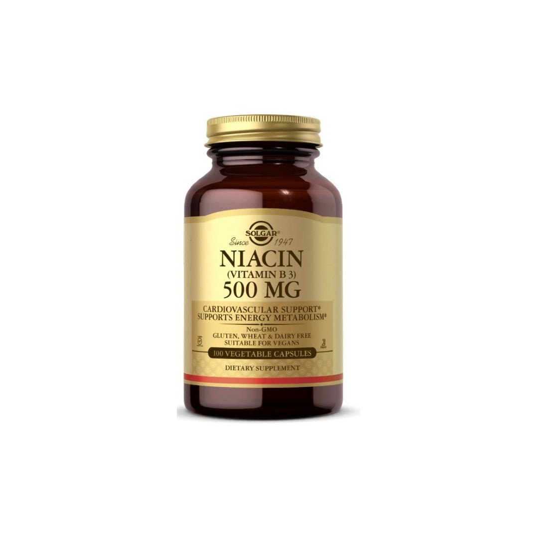 Niacin Vitamin B3 500 mg 100 Vegetable Capsules