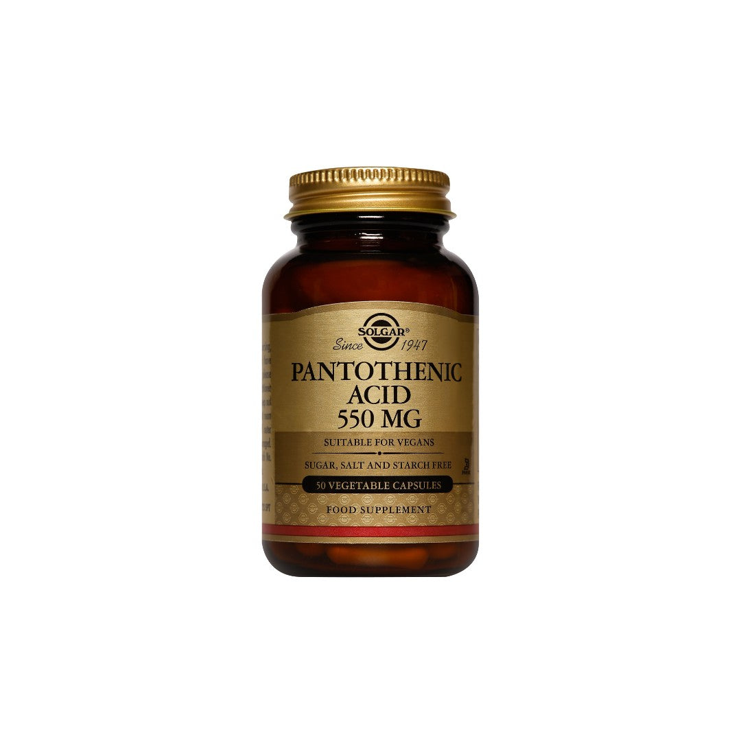 Pantothenic Acid 550 mg 50 Vegetable Capsules