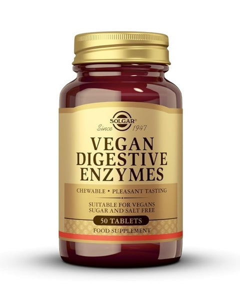 Enzimas Digestivas Vegan - 50 Comprimidos - Solgar