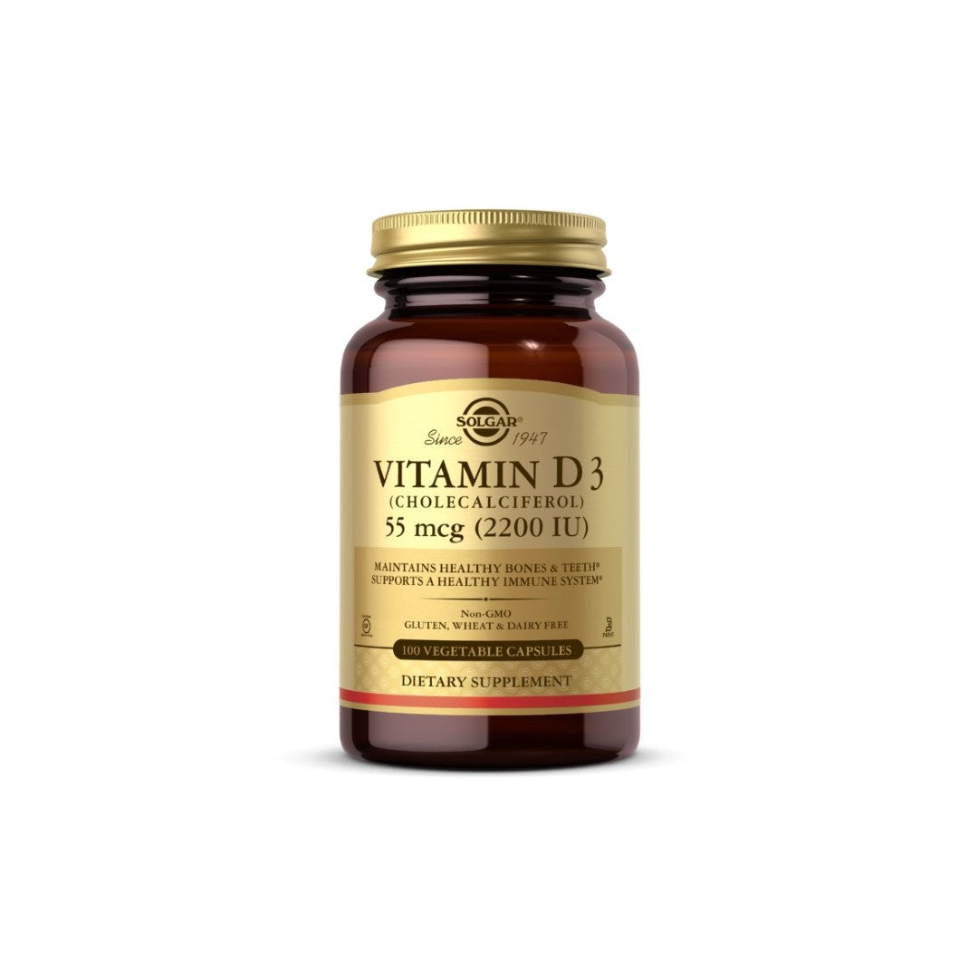 Vitamin D3 (Cholecalciferol) 55 mcg (2,200 IU) 100 Vegetable Capsules