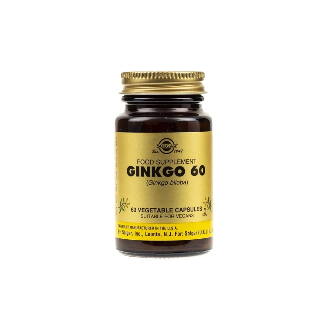 Ginkgo 60 (Ginkgo Biloba) 60 Vegetable Capsules