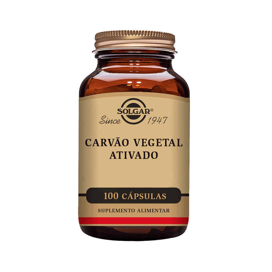 Carvão Vegetal Ativado 100 Cápsulas Solgar