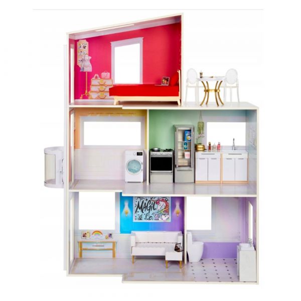 Rainbow High Playset Casa de Bonecas de Madeira - MGA574330EUC