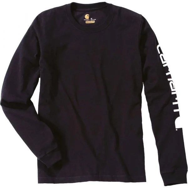 Carhartt Logo Long Sleeve T-shirt Preto XL