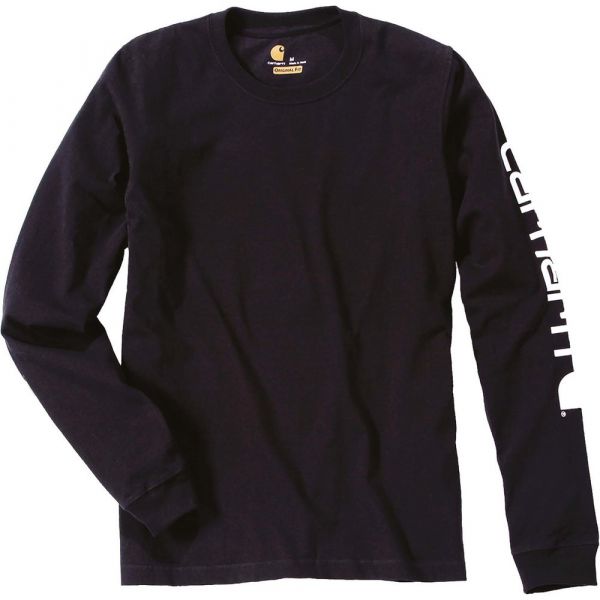 Carhartt Logo Long Sleeve T-shirt Preto 2XL