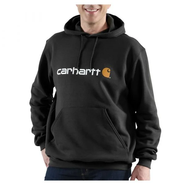 Carhartt Logo Loose Fit Hoodie Preto S