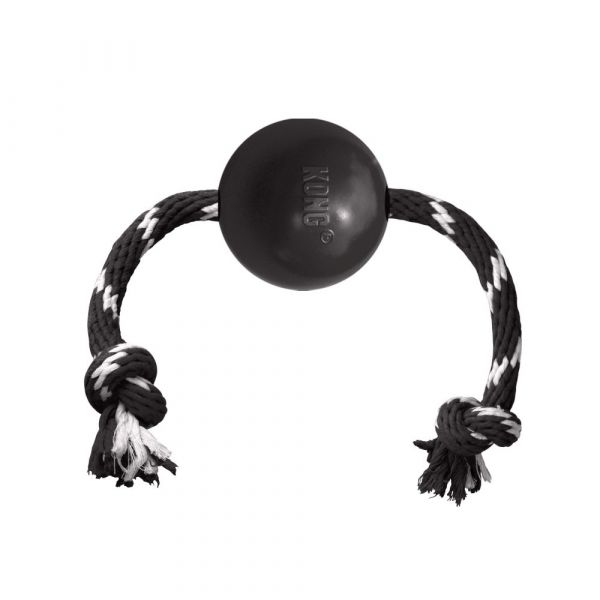 Kong Brinquedo Cão Bola Compacta Corda L Black