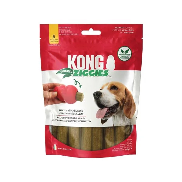 Kong Ziggies Enhanced Cuidado Dentário Cão S 198gr