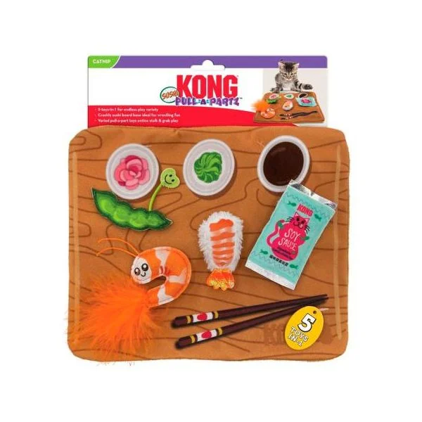 Kong Brinquedo Pull-A-Partz Sushi Multisensorial com Catnip para Gatos 26 cm