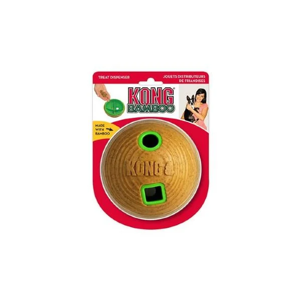 Kong Brinquedo Cão Bamboo Bola Alimentadora M