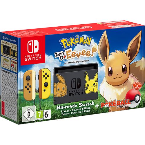 Consola Nintendo Switch Pokémon Let's Go, Eevee + Poké Ball Plus