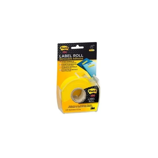 3M Rolo de Etiquetas Post-it Super Sticky Amarelo 2,54cm x 17,7m 1 Unidade