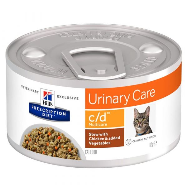 Ração Húmida Hill's Prescription Diet C/d Urinary Care Estufado com Frango 82 g
