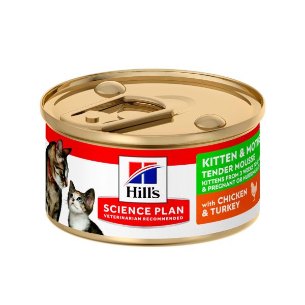 Ração Húmida Hill's Science Plan Kitten & Mother Mousse Frango e Peru 85g