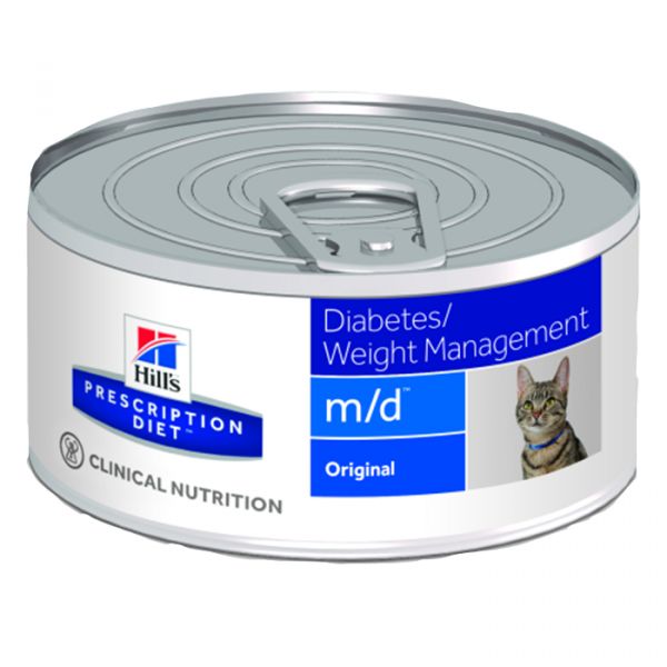 Ração Húmida Hill's Prescription Diet m/d Glucose/Weight Management Chicken Cat 156g