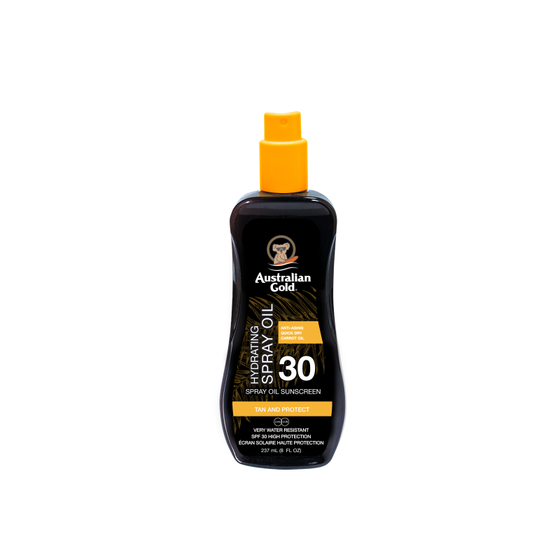 Australian Gold SPF 30 SPRAY OIL C/ CENOURA. 237mL