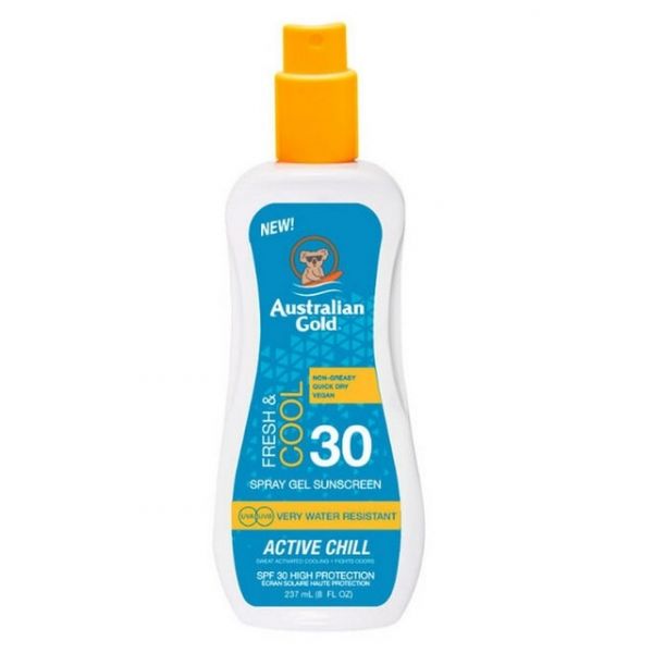 Protetor Solar Australian Gold X-Treme Sport Spray Gel Active SPF30 237ml