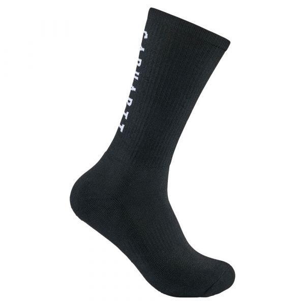 Carhartt Logo Midweight Crew Socks 3 Pairs Preto EU 46-48
