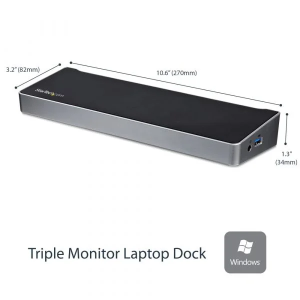 StarTech Docking Station USB 3.0 1x HDMI /2x DisplayPort Black Grey