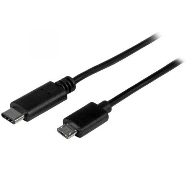 Startech Adaptador USB C Macho - Micro-USB B Macho (50 cm) Preto - USB2CUB50CM