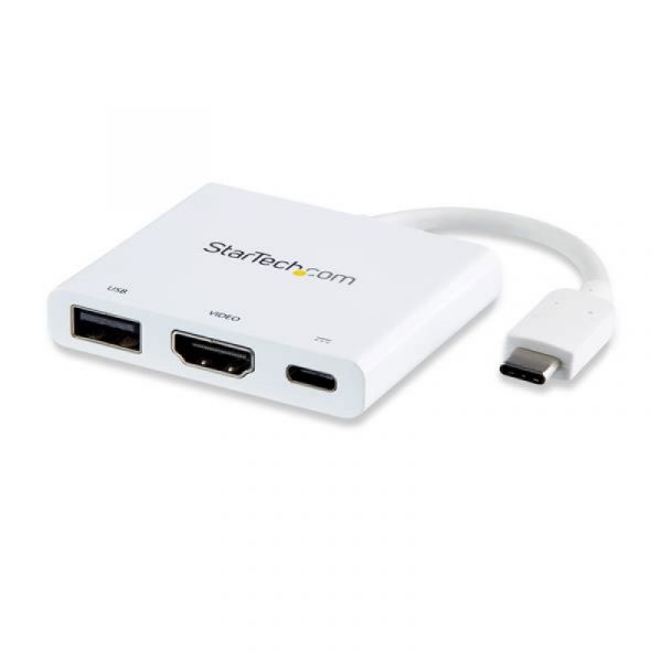 Startech CDP2HDUACPW Adaptador USB-C para USB 3.0/USB-C/HDMI White