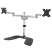 StarTech.com ARMDUALSS montagem e suporte para monitores 81,3 cm (32") Secretária Preto, Prateado