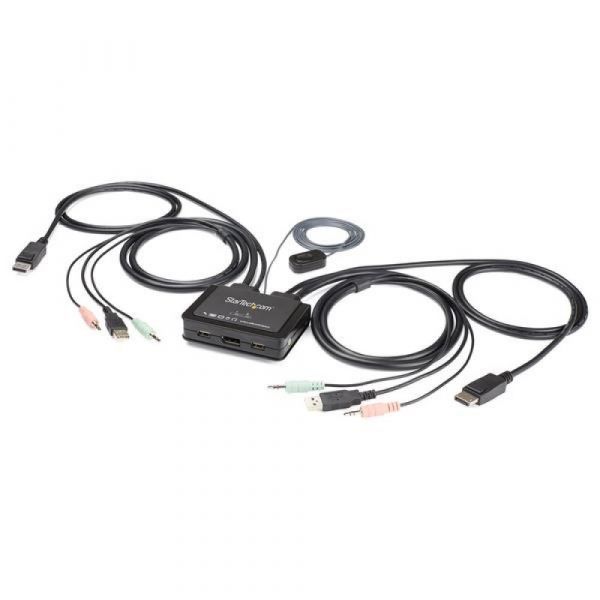 Startech Switch KVM 2 Puertos DisplayPort