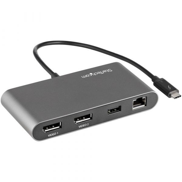 Startech TB3DKM2DPL Mini Docking Station Thunderbolt 3 para 2xDisplayPort