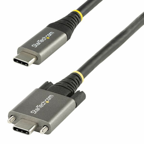 StarTech.com - Cable 50cm USB-C con Tornillos Laterales de Fijación - 10Gbps - Cable USB Tipo C USB 3.1/3.2 Gen 2 - con Carga po - USB31CCSLKV50CM
