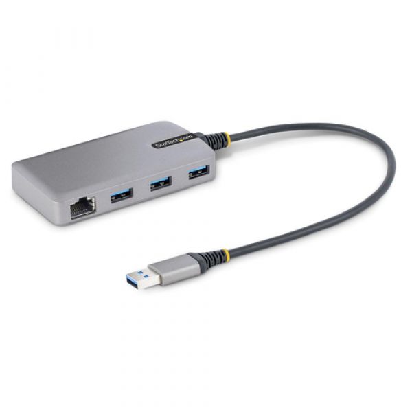 Startech.com 5G3AGBB-USBA-ST Hub USB 3 Portas USB 3.0/3.2 Gen 1 com Ethernet RJ45 1Gb