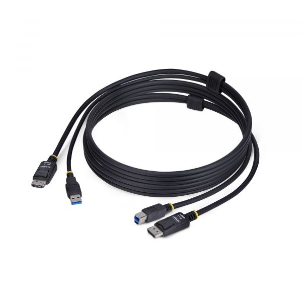 Startech.com DU1226 Cabo Adaptador KVM DisplayPort USB 3.0 5Gbps 1.8m Black