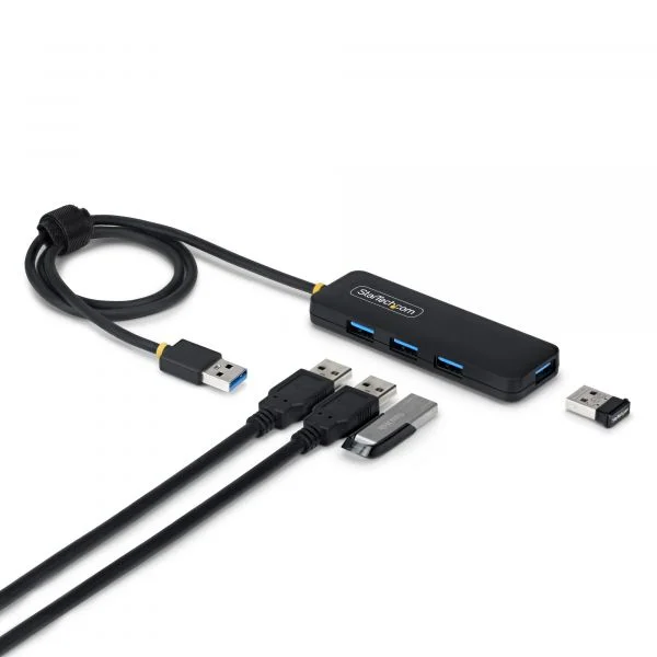 Startech.com H5A4A-USB-HUB-2 Hub USB 3.2 Gen 1 4 Portas 5Gbps Alimentado por Bus Preto