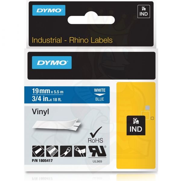 Dymo Etiquetadora Branco Sobre Azul (5,5 mts/1,9cm) - 1805417