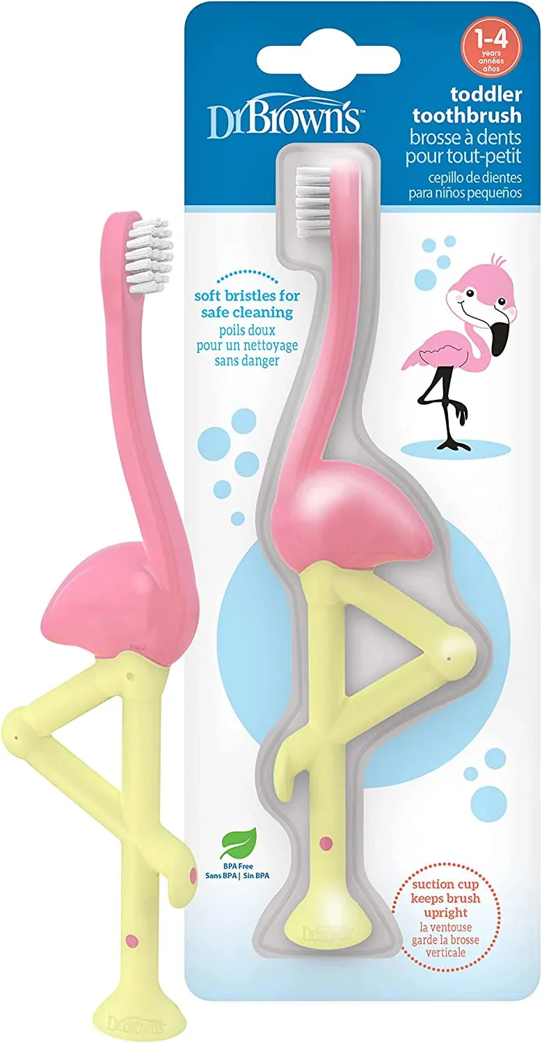 Dr Browns Escov Dent Flamingo 1-4 Anos