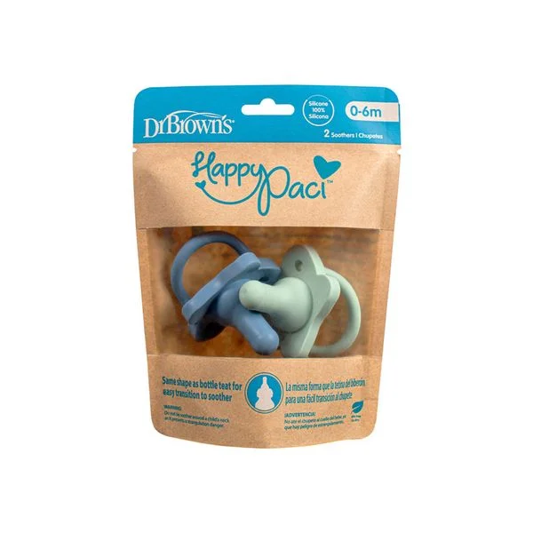 Dr. Brown's Pack Chupetas de Silicone Azul e Verde +0 Meses