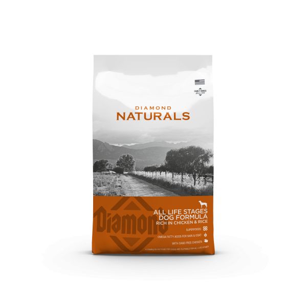 Diamond Naturals para Todas As Idades, Frango & Arroz 15 kg